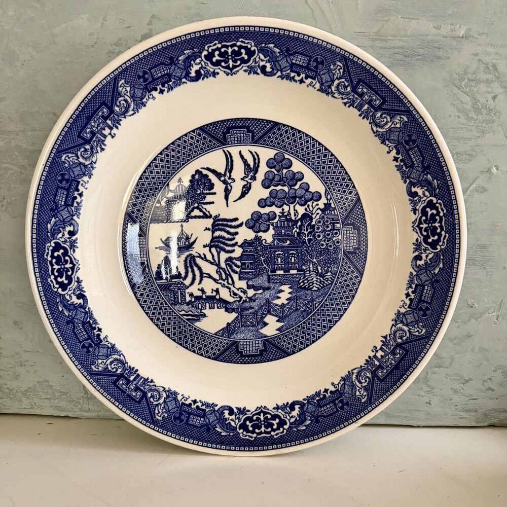 Willow Ware by Royal China 12 3/8" Serving Plate Chop Plate Very Good Condition - Picture 6 of 6